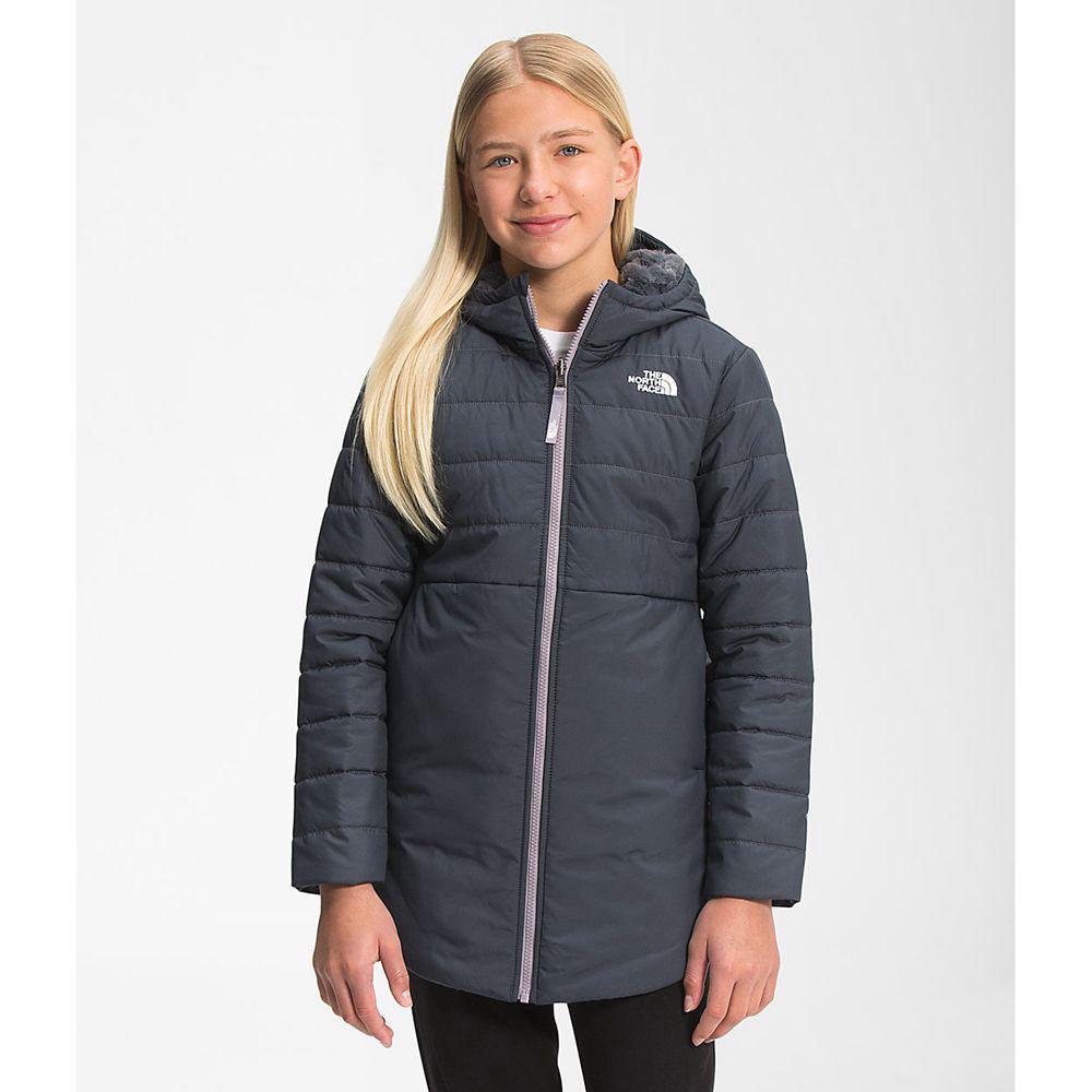 The North Face Reversible Mossbud Swirl Κορίτσια Πανωφόρια - Γκρι (QGUW72698)
